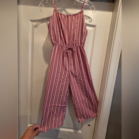 Striped Pink Jumpsuit for Kids - Picture 2 of 7